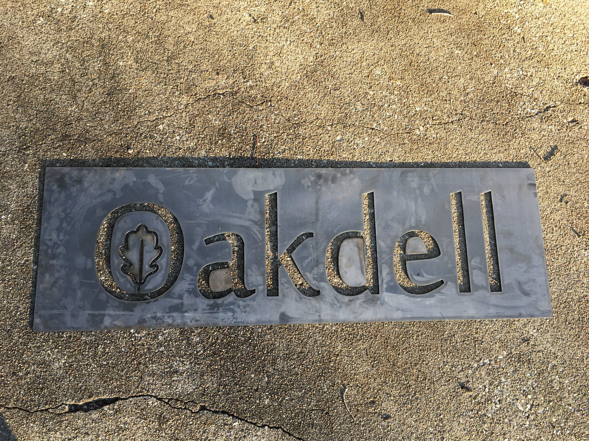 Oakdell Cutout Sign